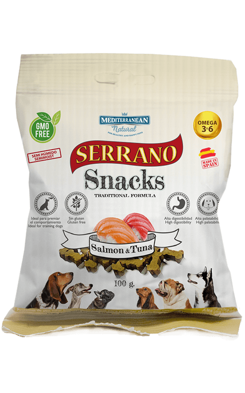 MEDITERRANEAN Snack para Perros de Salmón y Atún 85g